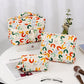 Pink and Blue Flower Pattern Cotton Cosmetic Bag for Portable Toiletry Storage - cotton cosmetic bag portable toiletry