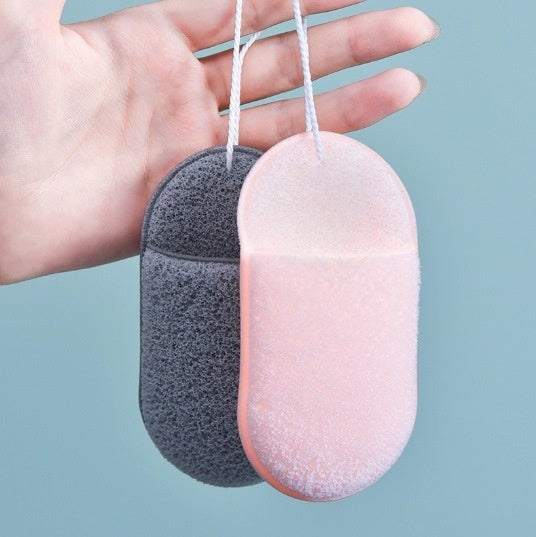 Pink and purple Water Drop Sponge for Facial Cleansing Konjac Face Washer - Teleplus Purple finger slippers facial