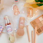 Pink and White Makeup Brush for Lovely Girl Style Cosmetics - Teleplus lovely girl style makeup brush