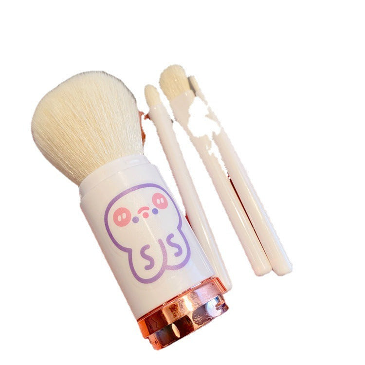 Pink and White Makeup Brush for Lovely Girl Style Cosmetics - Teleplus lovely girl style makeup brush