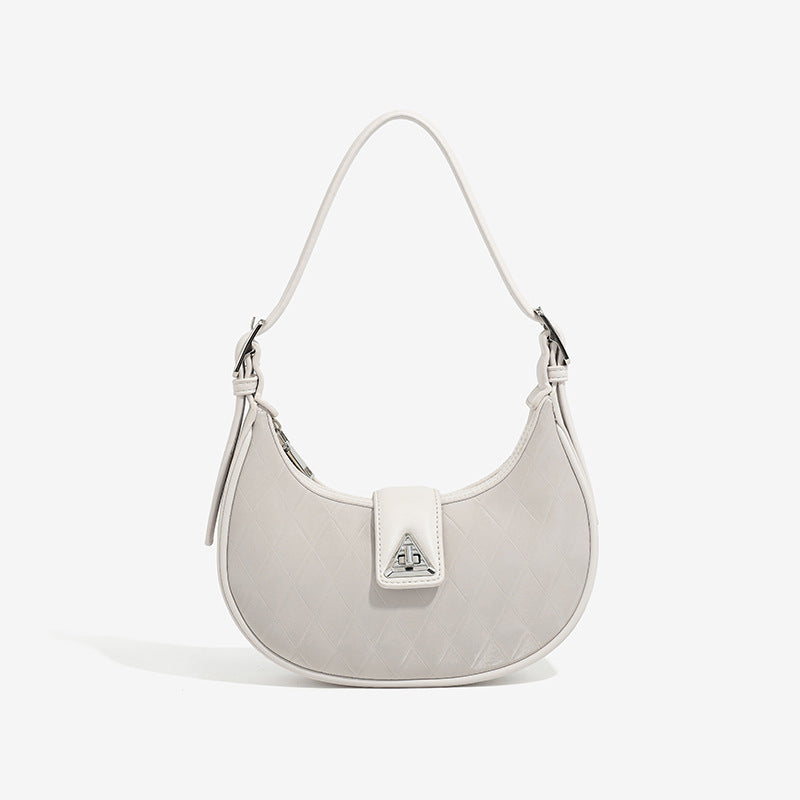 Pink Black Milky White Soft PU Saddle Shoulder Messenger Bag - Teleplus armpit saddle shoulder messenger bag