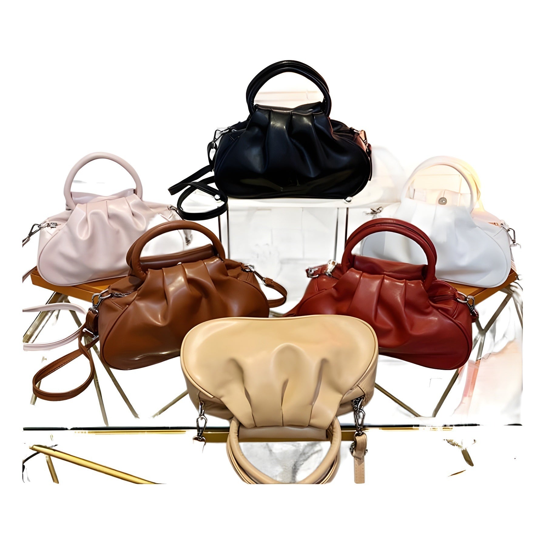 Pink Brown Black White Red Polyester Shoulder Messenger Bag for Daily - Teleplus shoulder messenger bag united states