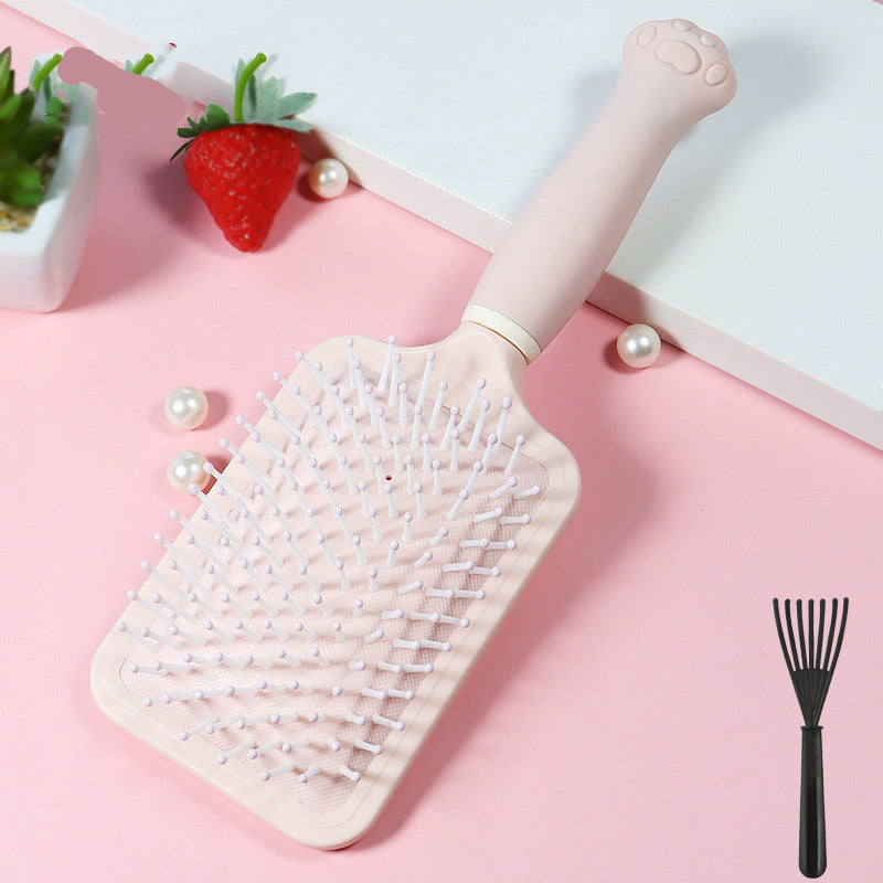 Pink Cat’s Claw Air Cushion Comb with Massage and Free Cleaning - Teleplus Airtools air bag comb massage cushion
