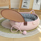 Pink Cat’s Paw Self-Hi Nest Bed and Mat for Cats Small Pets - Teleplus pink cat’s paw self-hi