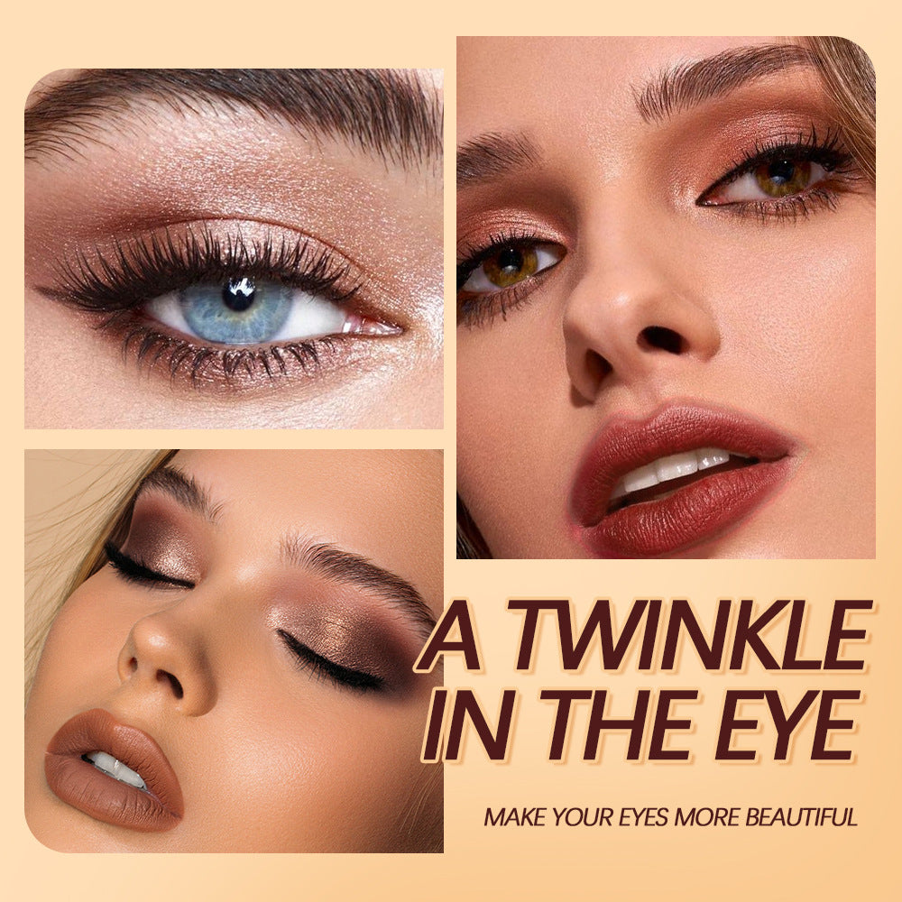 Pink Color Pearl Waterproof Eyeshadow Stick with Double-Headed Smudger - Teleplus smudger pearl waterproof