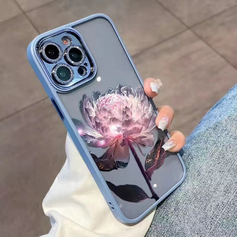Pink Epiphyllum Glitter Lens Protector for Suitable Phones Phone Case Pack - epiphyllum suitable phone glitter lens