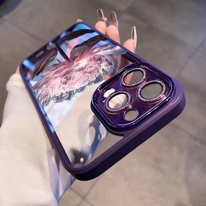 Pink Epiphyllum Glitter Lens Protector for Suitable Phones Phone Case Pack - epiphyllum suitable phone glitter lens