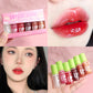Pink Fat Lip Lacquer Set with Mirror Box Moisturizing and Long-lasting Care - for fat lip lacquer set box mirror