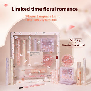 Pink Flower Color Velvet Lip Lacquer Set Holiday Gift for Lips - velvet lip lacquer lipstick set holiday gift