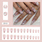 Pink Gradient Love Drop Diamond Wear Nail Set for Ladies Stylish Style - Teleplus pink gradient love drop diamond wear