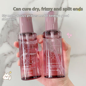 Pink Hair Care Essential Oil for Frizz Control and Healthy Shine - pink hair frizz control care essential