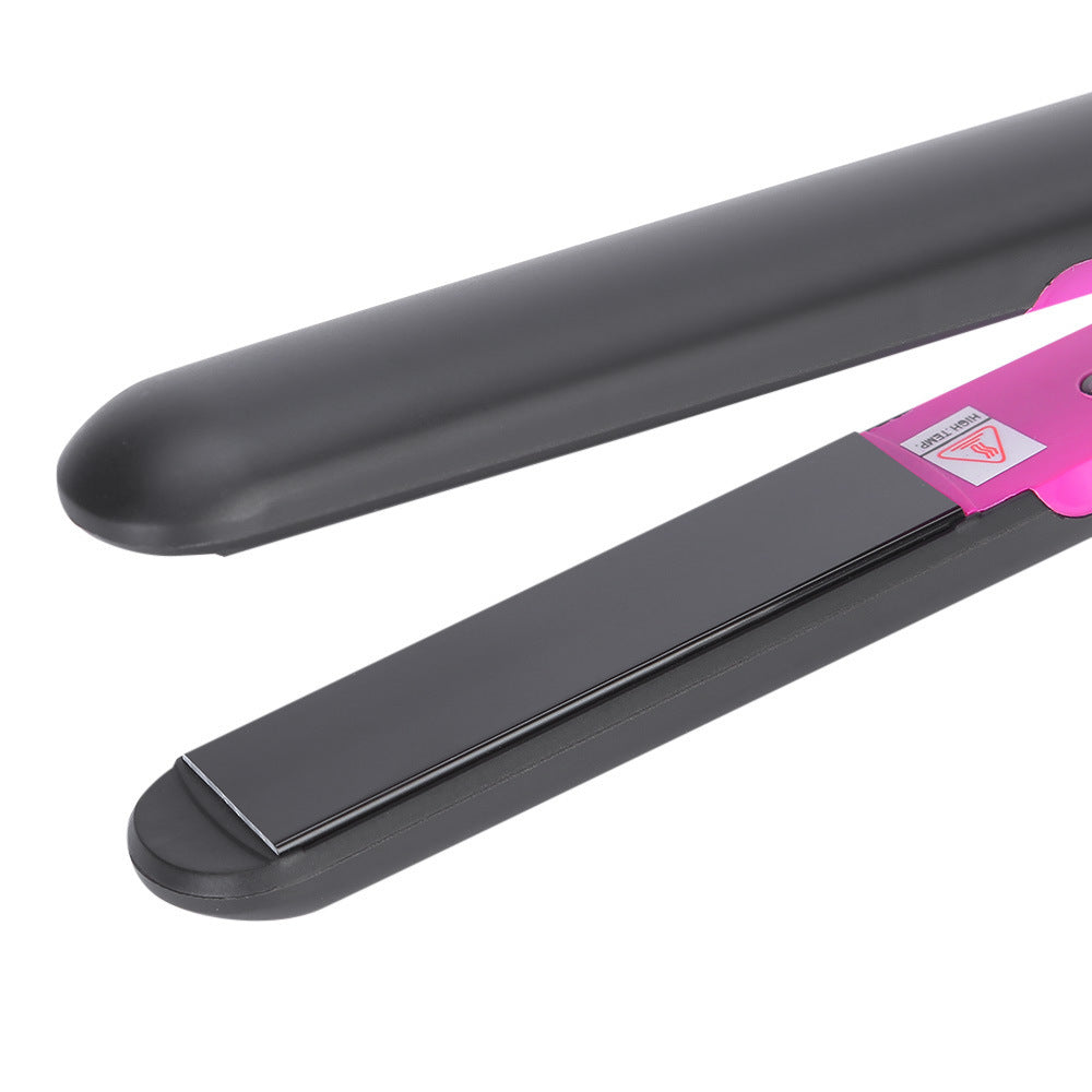 Pink Heat Hair Straightening Plate with Tourmaline Ceramic and Clip - hair straightening plate clip