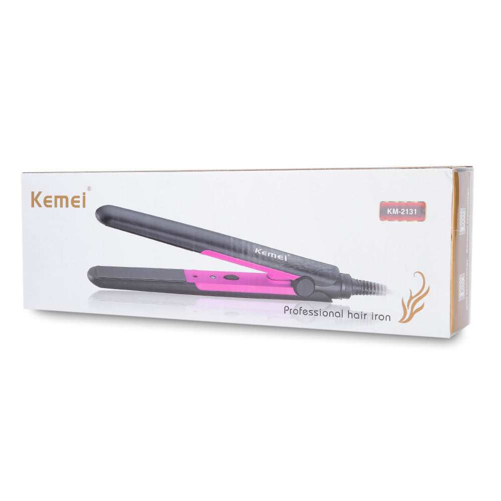 Pink Heat Hair Straightening Plate with Tourmaline Ceramic and Clip - hair straightening plate clip