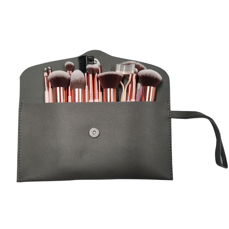 Pink Makeup Brush Set with Portable Cosmetic Bag for Travel and Daily - Teleplus makeup brushes suit portable