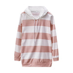 Pink Oversized Long Sleeve Pullover Sweatshirt for Women S to 2XL Casual Loose Fit - S-2XL