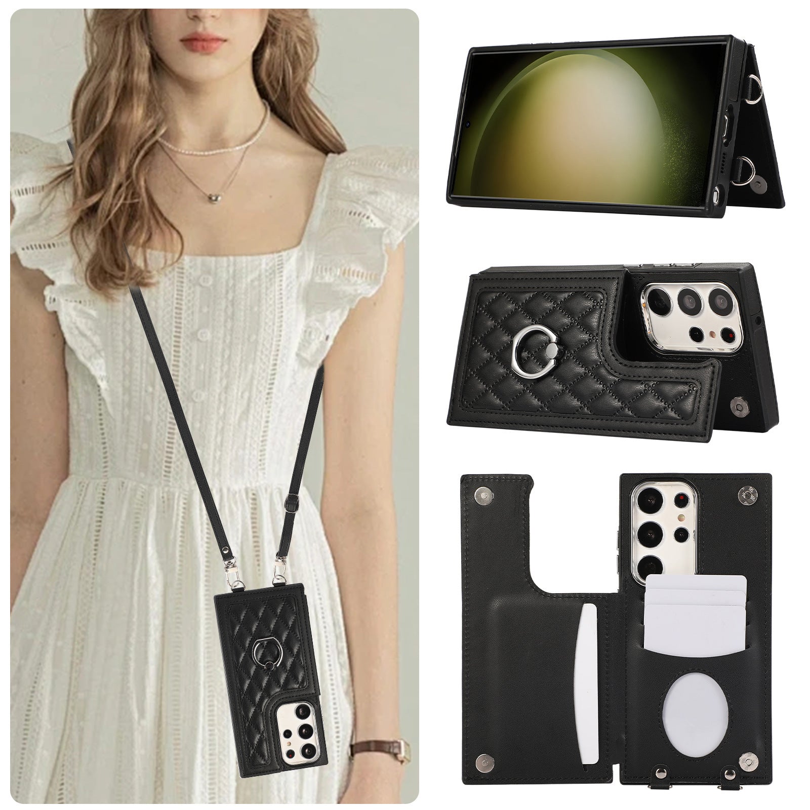 Pink Purple Black Ring Mobile Phone Protective Case with Fastened - Never Lose Grip fastened ring mobile phone