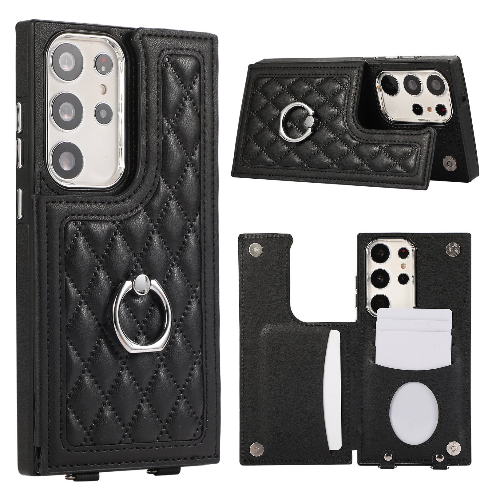 Pink Purple Black Ring Mobile Phone Protective Case with Fastened - Never Lose Grip fastened ring mobile phone