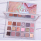 Pink Purple Green Brown 18-Color Eye Shadow Palette with Rose and Mashed Potato Shades - 18-color eye shadow rose