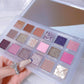 Pink Purple Green Brown 18-Color Eye Shadow Palette with Rose and Mashed Potato Shades - 18-color eye shadow rose