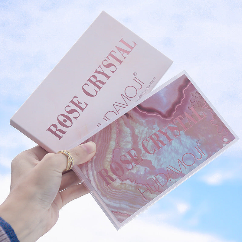 Pink Purple Green Brown 18-Color Eye Shadow Palette with Rose and Mashed Potato Shades - 18-color eye shadow rose