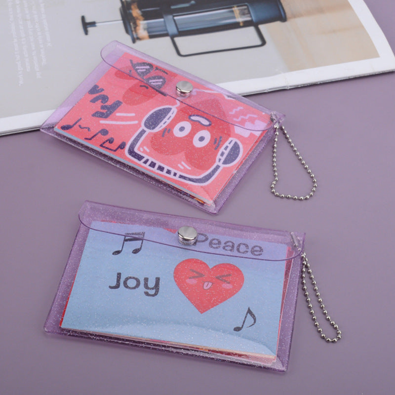 Pink Shiny Card Cover Waterproof PVC Urban Macaron Color for Daily - Teleplus Style pink shiny card cover