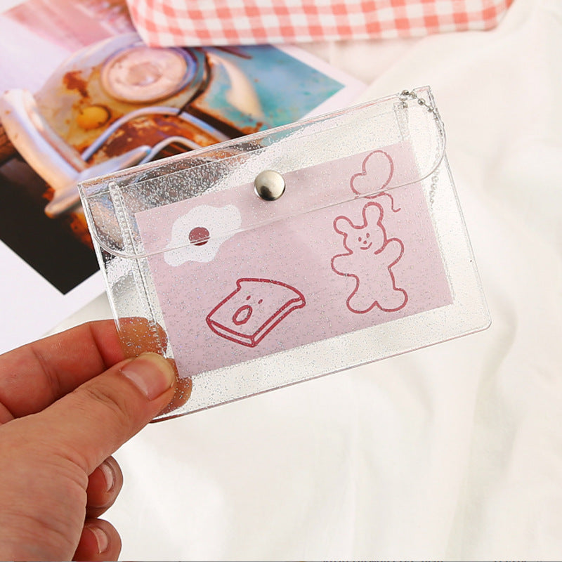 Pink Shiny Card Cover Waterproof PVC Urban Macaron Color for Daily - Teleplus Style pink shiny card cover
