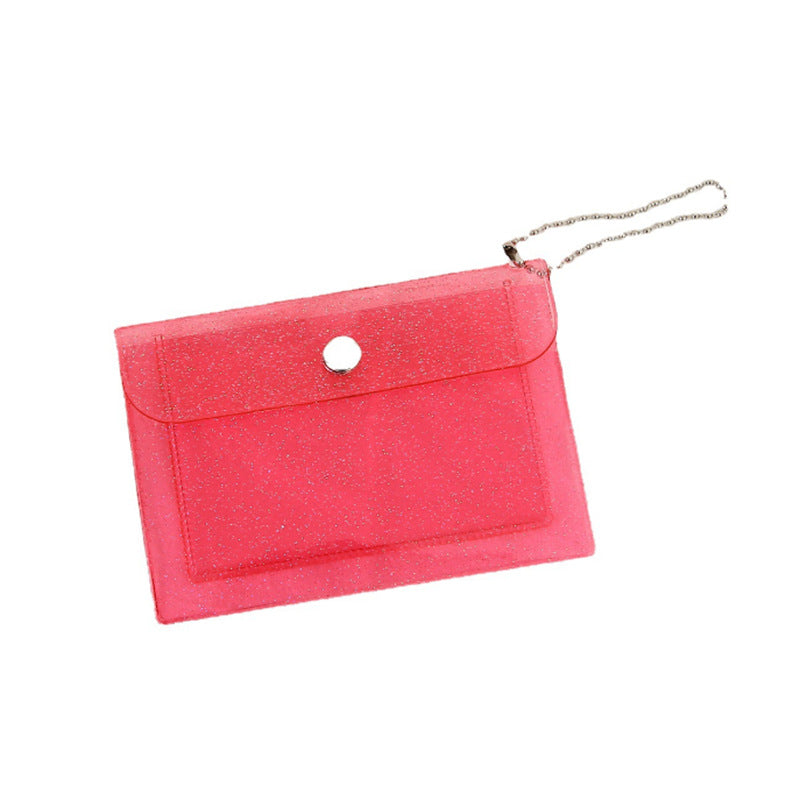 Pink Shiny Card Cover Waterproof PVC Urban Macaron Color for Daily - Teleplus Style pink shiny card cover