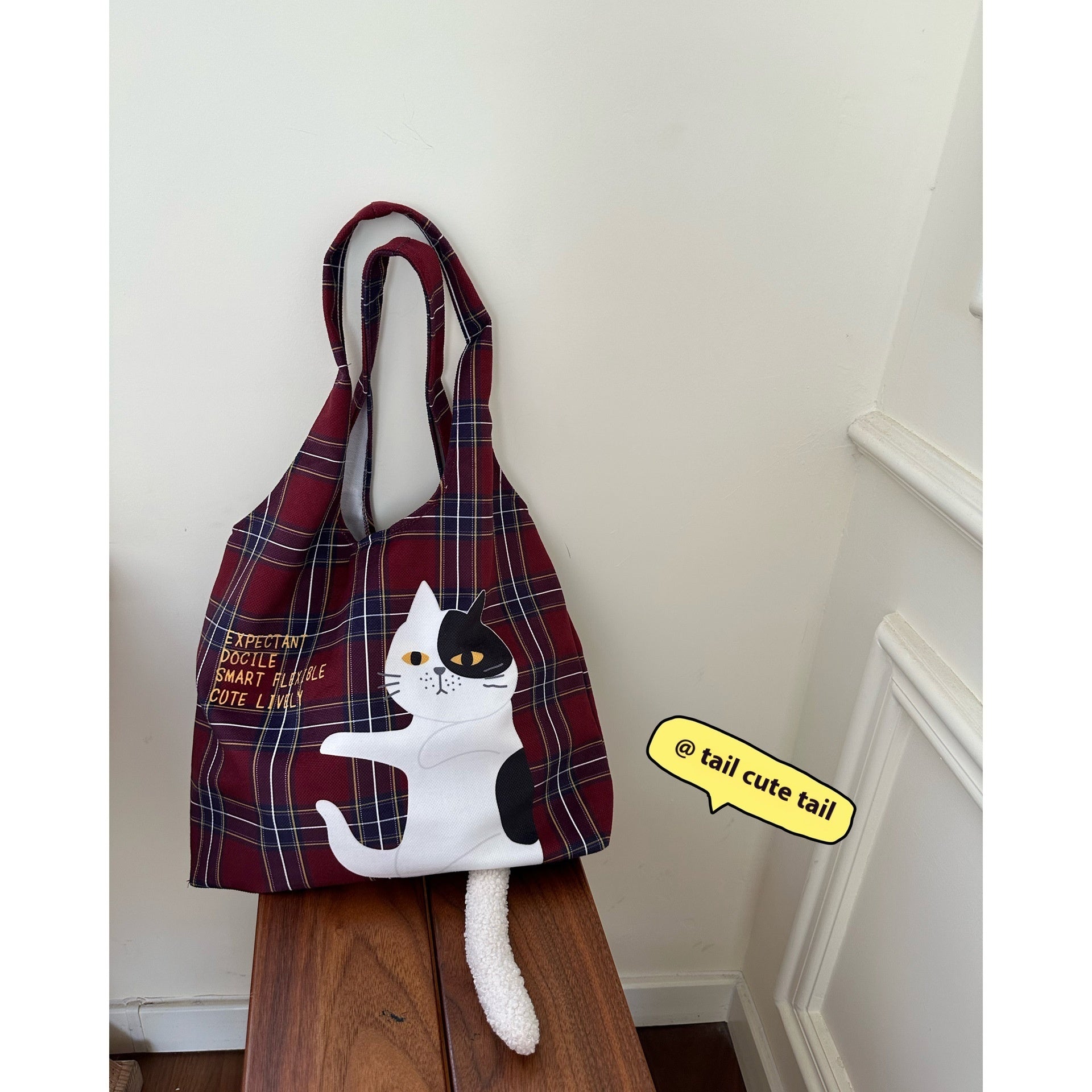 Plaid Flocking Cat Vest with Scottish and Soft Plush Design - Teleplus scottish plaid flocking cat printing