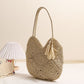 Plaid Grandma Style Tassel Woven Shoulder Bag Soft Medium Purse for Women