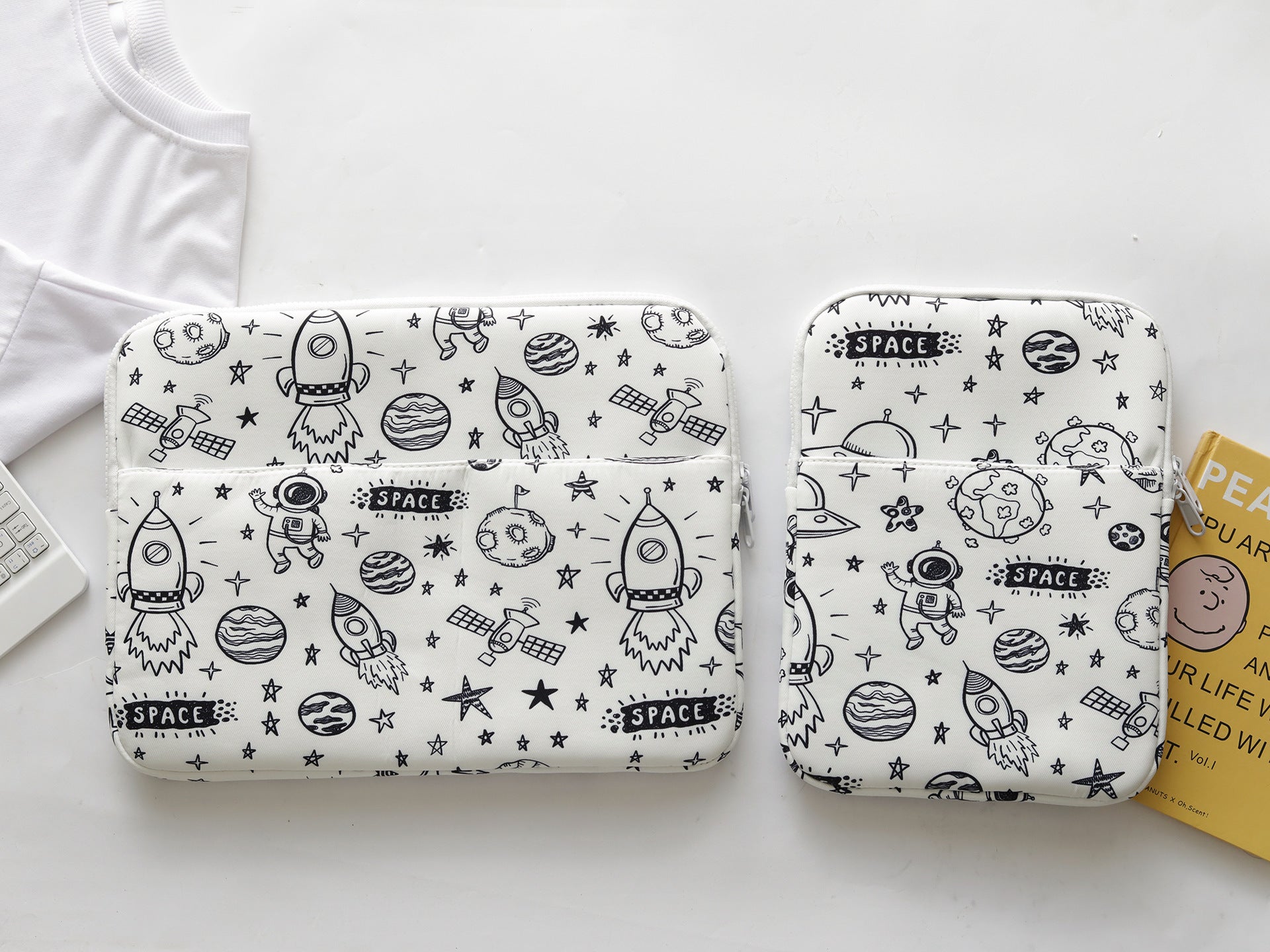 Plaid Laptop Sleeve Case 11 14 Inch Polyester Shock Resistant for MacBook - Teleplus