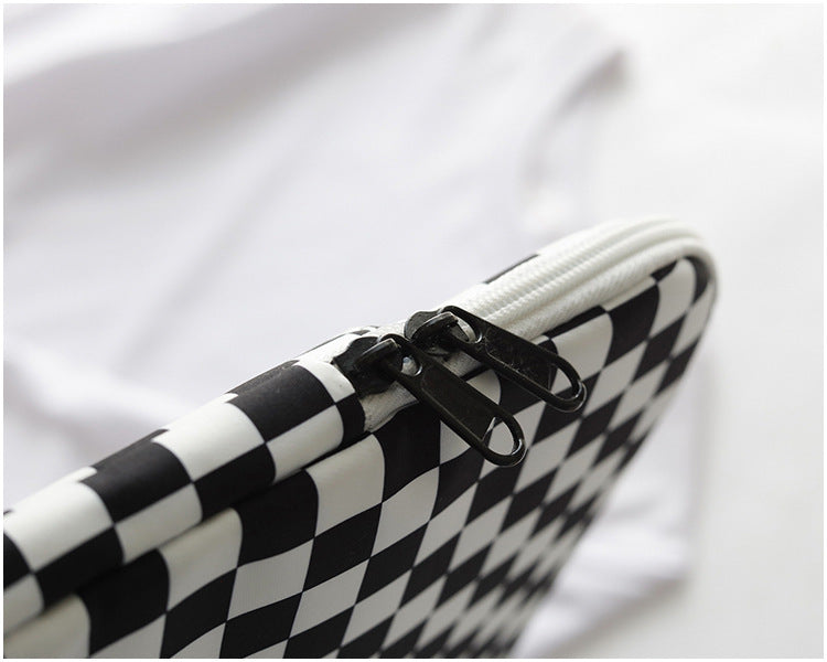 Plaid Laptop Sleeve Case 11 14 Inch Polyester Shock Resistant for MacBook - Teleplus