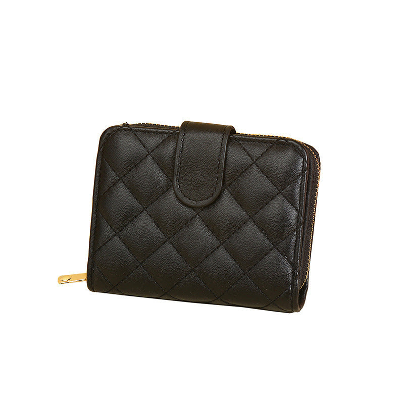 Plaid Lining Polyester Suitcase with PU Leather Urban Packing Wallet in United States - Rhombus Wallet: Where Coins Go