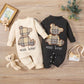 Plaid Patch Bear Long Sleeve Adjustable Overalls - Plaid Patch Bear Overalls for Tiny Trendsetters