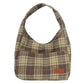 Plaid Retro Large Capacity Bag with Polyester Cotton Material and Multiple Colors - plaid retro large capacity bag