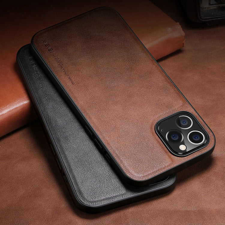 Plain Leather Phone Case - Plain Leather Phone Case for iPhone Models