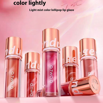 Plain Matte Lip Gloss Set in Misty Pink Milk Tea Brown and More - Teleplus matte lip gloss white plain