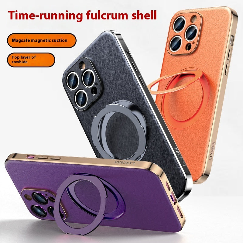 Plain Napa Texture Magnetic Rotating Phone Bracket for Cases in Multiple Colors - Case Lazy Days magnetic rotating