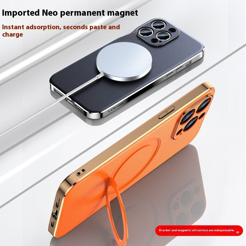 Plain Napa Texture Magnetic Rotating Phone Bracket for Cases in Multiple Colors - Case Lazy Days magnetic rotating