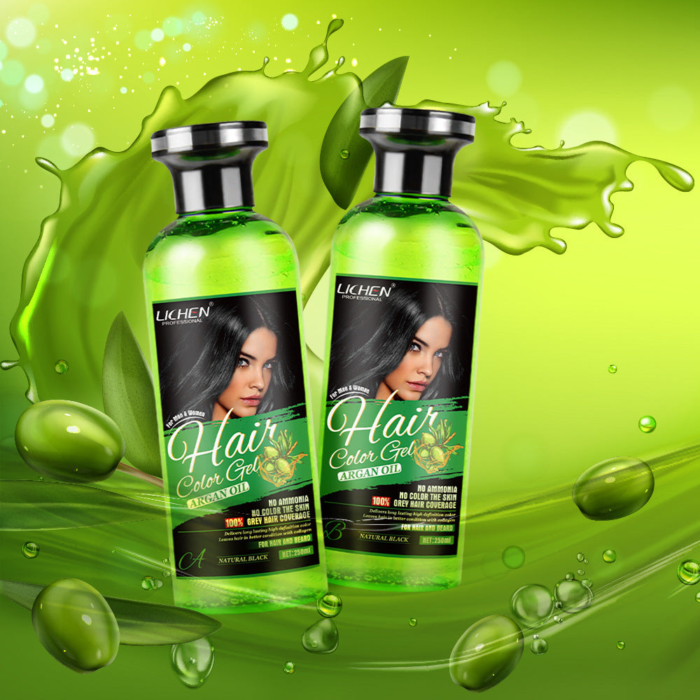 Plant Hair Dye Set Black and Brown 500ml Scalp Color Cream - Teleplus scalp plant hair dye