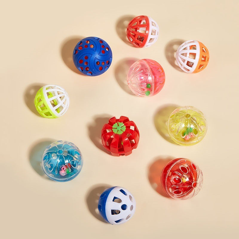 Plastic Bell Cat Teasing Ball Interactive Pet Toy for Cats - Teleplus cat teasing ball plastic bell
