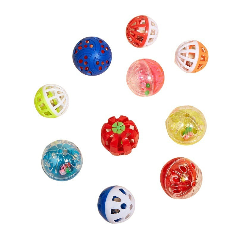 Plastic Bell Cat Teasing Ball Interactive Pet Toy for Cats - Teleplus cat teasing ball plastic bell