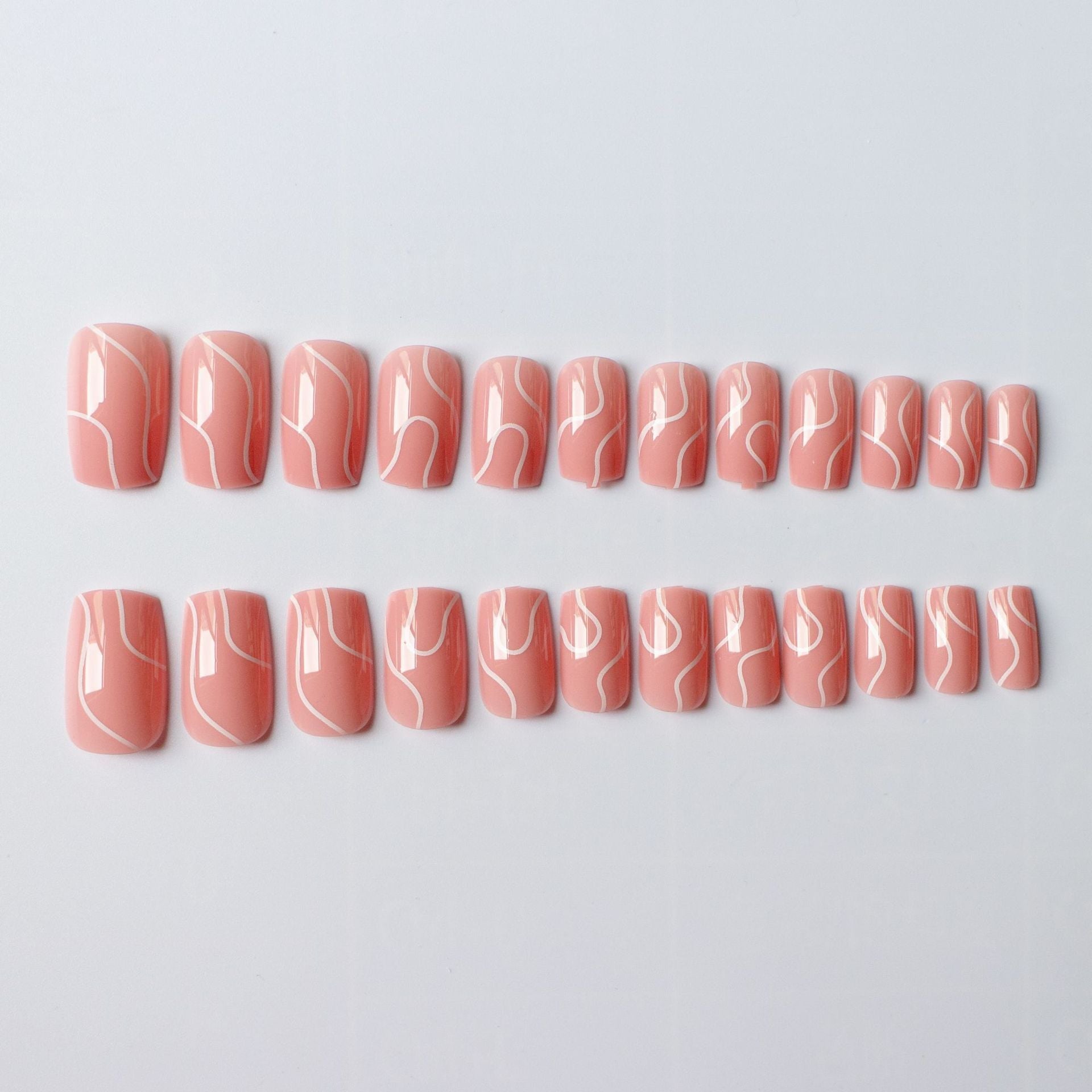 Plastic Fake Nails 24 Pieces with Glue for Fashion Finished Nail Beauty - fashion finished nail beauty