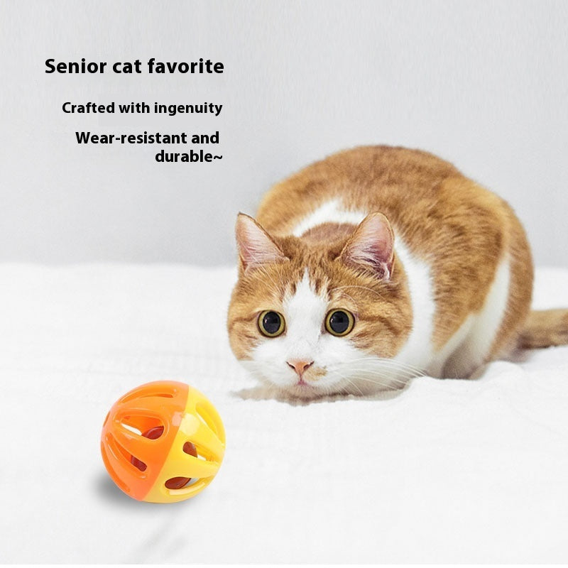 Plastic Pet Bell Ball Toy 3.5CM Interactive Cat Dog Chew Play