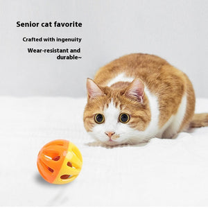 Plastic Pet Bell Ball Toy 3.5CM Interactive Cat Dog Chew Play