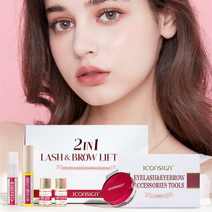 Platinum 2-in-1 Eyelash and Eyebrow Perm Kit for Cold Wave Curly Styles - Teleplus eyelash perm suit eyebrow box cold