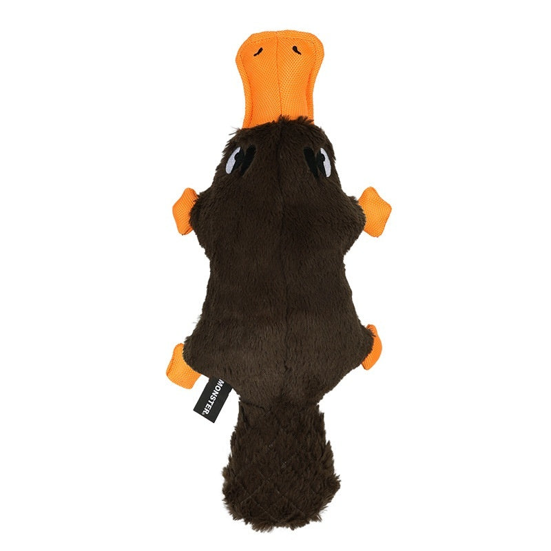 Platypus Plush Dog Toy Soft Squeaky Chew for Small and Large Dogs