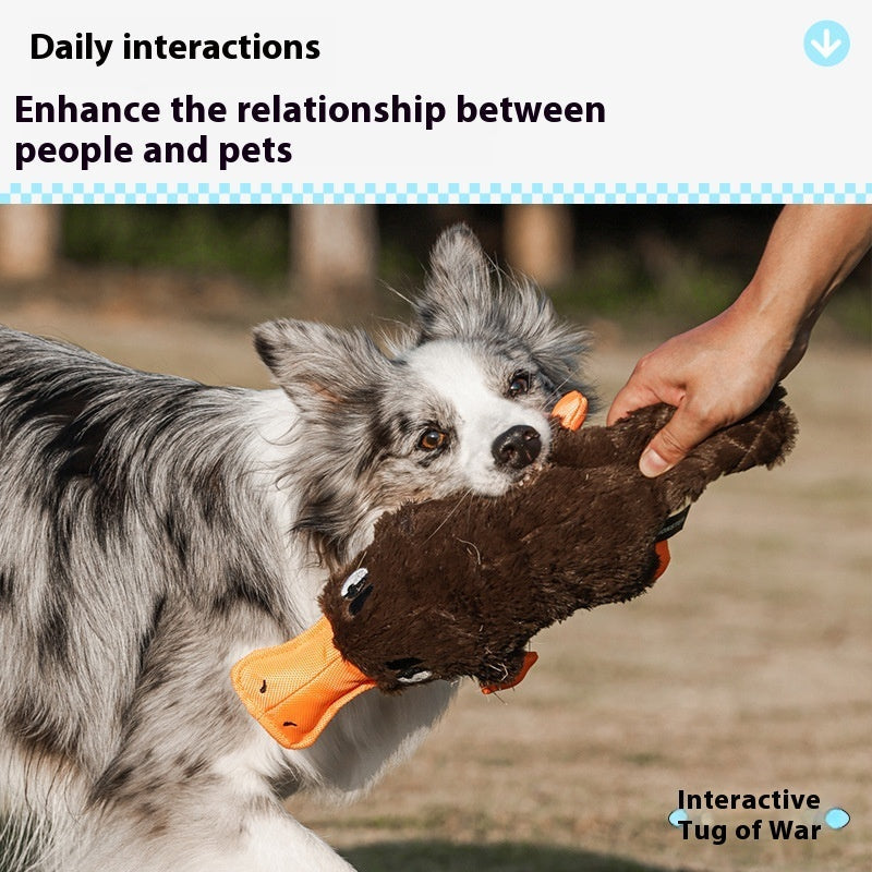 Platypus Plush Dog Toy Soft Squeaky Chew for Small and Large Dogs