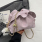 Pleated Chain Bag with Clip Mouth Shoulder Strap for Urban Style - Teleplus pleated chain bag clip mouth shoulder