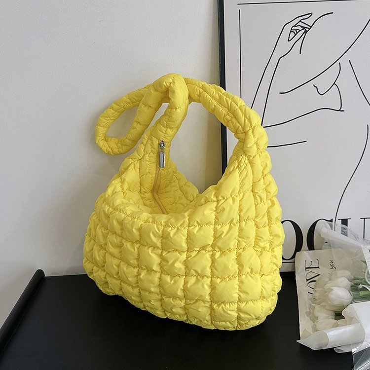 Pleated Cloud Bag Fashion Shoulder Portable Large Polyester Daily Match - Teleplus pleated cloud bag fashion shoulder