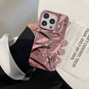 Pleated Pattern Milk TPU Case Anti Fall Fingerprint in Multiple Colors Phone Teleplus pleated pattern milk phone case